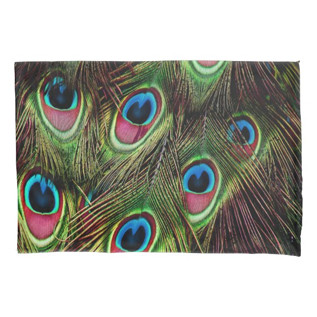 arte deco tee green turquoise paciock feather (Frente-Esquerda)