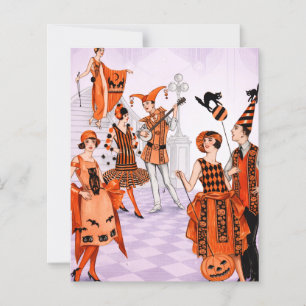 Arte Deco Vintage de Halloween dos anos 1920