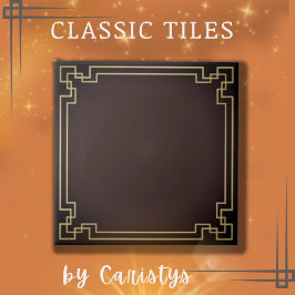 Arte Decor Chocolate e Azulejo cerâmico Dourado