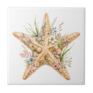 Arte Decorativa Floral Elegante de Estrela-do-Mar