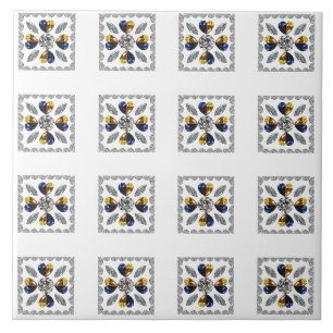 Arte Diamante Única, Azul Amarelo no Coração