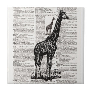 Arte Dicionária Girafa