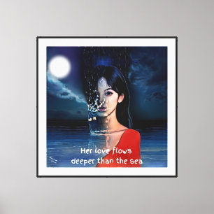 Arte Digital Amor Místico, Impressão em Tela Estic