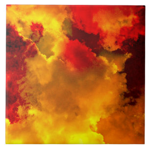 Arte digital do abstrato amarelo alaranjado