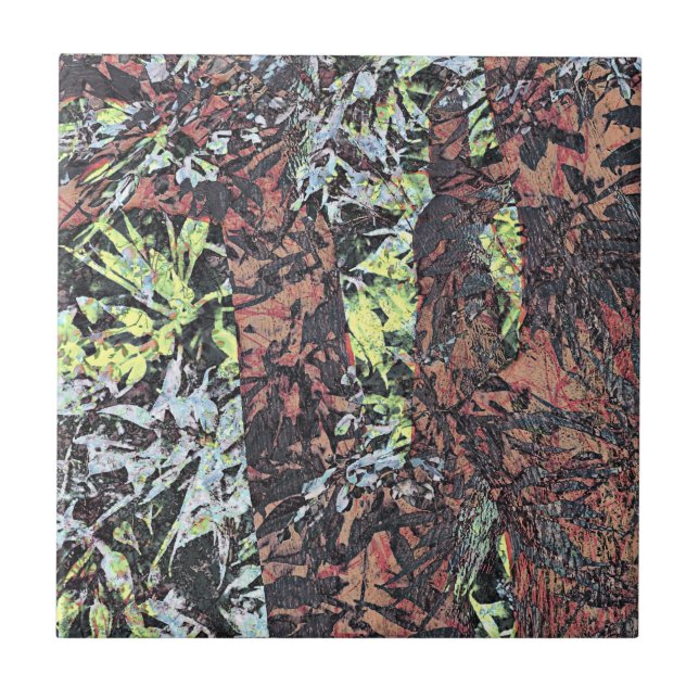 Arte digital do padrão floral com árvore (Frente)