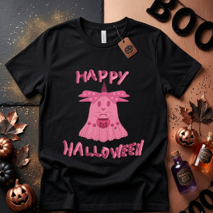 Arte Digital Feliz Halloween Fantasma Rosa Coquett