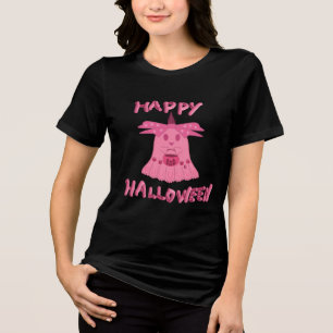 Arte Digital Feliz Halloween Fantasma Rosa Coquett