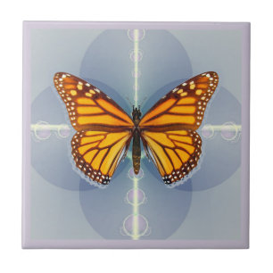 Arte Digital Geométrica da Borboleta Monarca