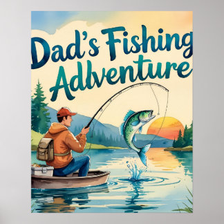 Arte digital Poster de Pai de de pesca