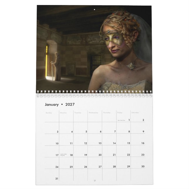 Arte Digital Surreal e Fantasia 2015 - Calendário  (Jan 2027)