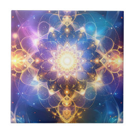 Arte do Azulejo Lotus Mandala abstrato