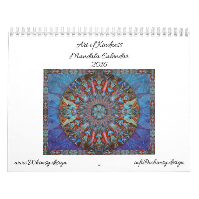 Arte do calendário 2016 da mandala da bondade (Capa)