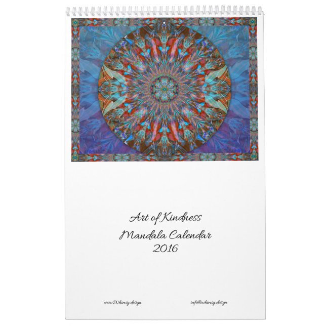 Arte do calendário 2016 da mandala da bondade (Capa)