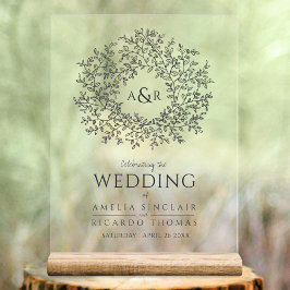 Arte do círculo com folhas cinzas escuras e branca