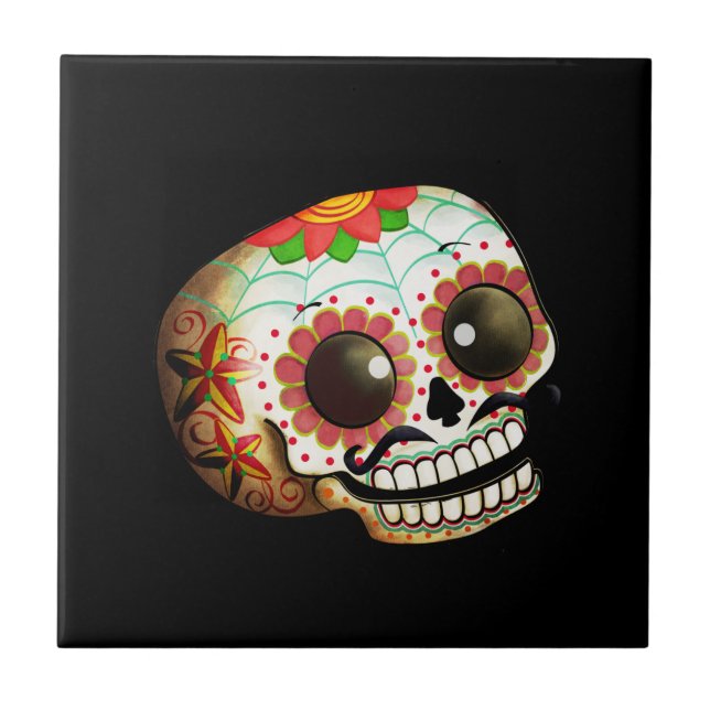 Arte do crânio de Diâmetro de Los Muertos Açúcar (Frente)