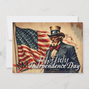 Arte do Dia da Independência do Tio Sam Sem Reis