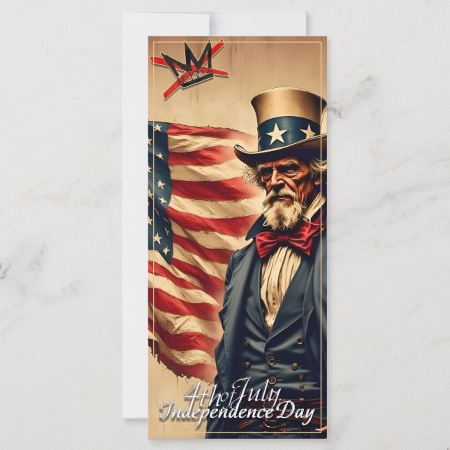 Arte do Dia da Independência do Tio Sam Sem Reis (Frente)
