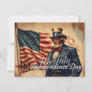Arte do Dia da Independência do Tio Sam Sem Reis