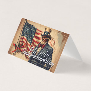 Arte do Dia da Independência do Tio Sam Sem Reis