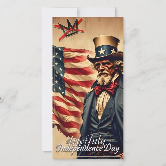 Arte do Dia da Independência do Tio Sam Sem Reis (Frente)