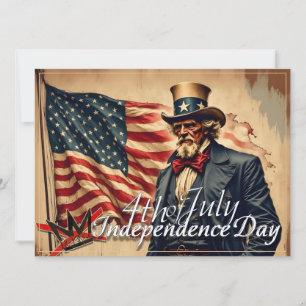 Arte do Dia da Independência do Tio Sam Sem Reis