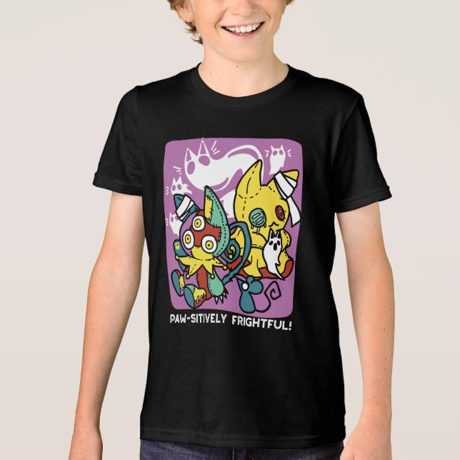 Arte do Dia das Bruxas de Gatos Cerrantes: Assusta (Frente)