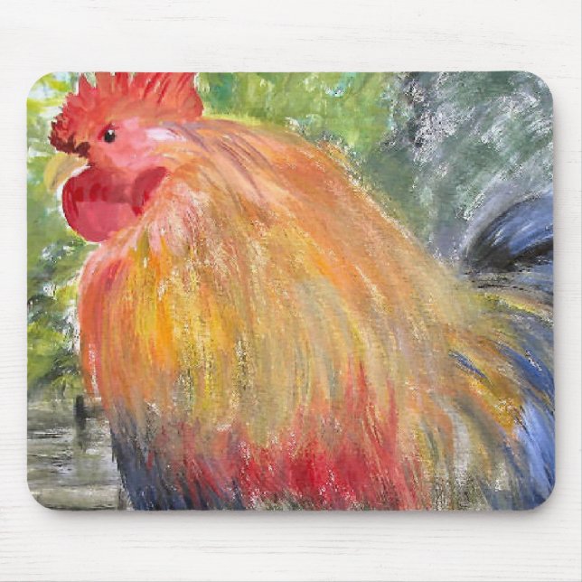 Arte do galo/galinha de Mousepad (Frente)