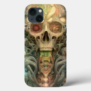 Arte do horror surreal do crânio