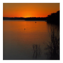 Arte do lago Monduran por pôr do sol