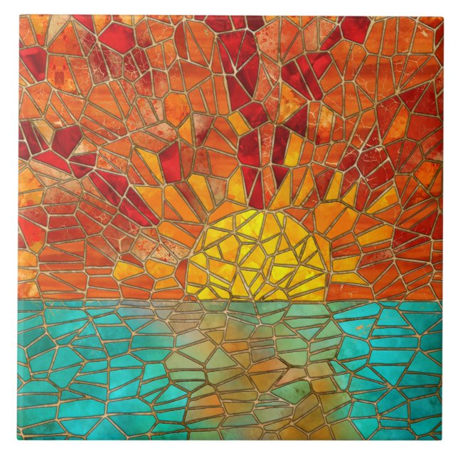 Arte do mosaico sobre o mar (Frente)