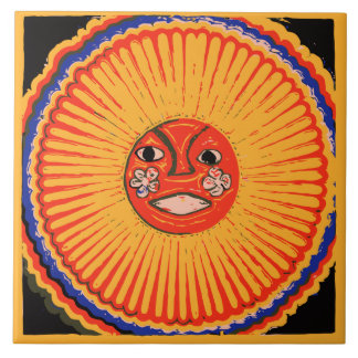 Arte do nativo americano de Huichol, o sol