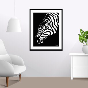 Arte do poster da zebra