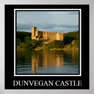 Arte do poster de Scotland do castelo de Dunvegan