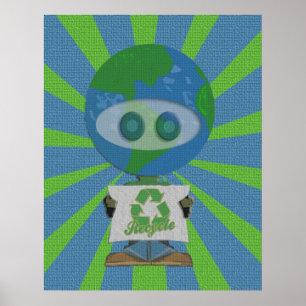 Arte do poster do reciclar do Dia da Terra