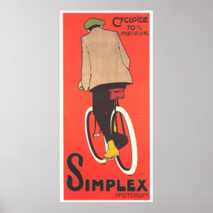 Arte do poster vintage - bicicletas simples