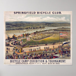 Arte do poster vintage do clube da bicicleta de