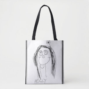 Arte do seu filho em bolsa de mão personalizada