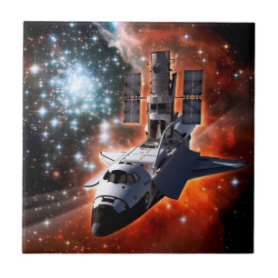 Arte do Telescópio Espacial Atlantis Hubble