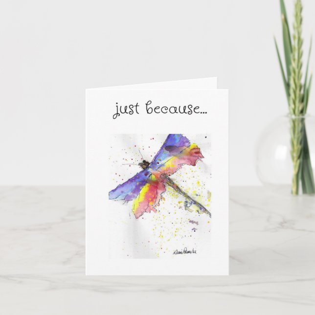 Arte Dragonfly Só Porque Cartão (Frente)