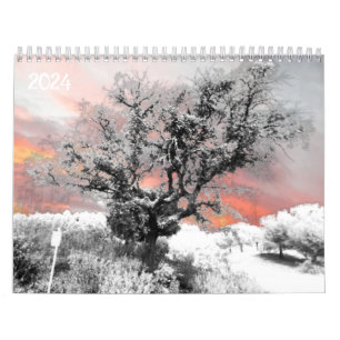 Arte e design do Planejador de Calendário 2024