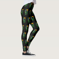 Arte Egípcia Com Leggings De Flor De Lotus
