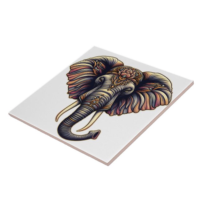 Arte elefante de madrugada floral (Lateral)