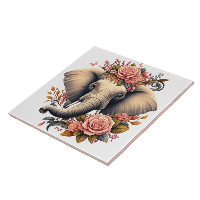 Arte elefante de madrugada floral (Lateral)