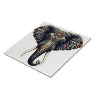Arte elefante de madrugada floral