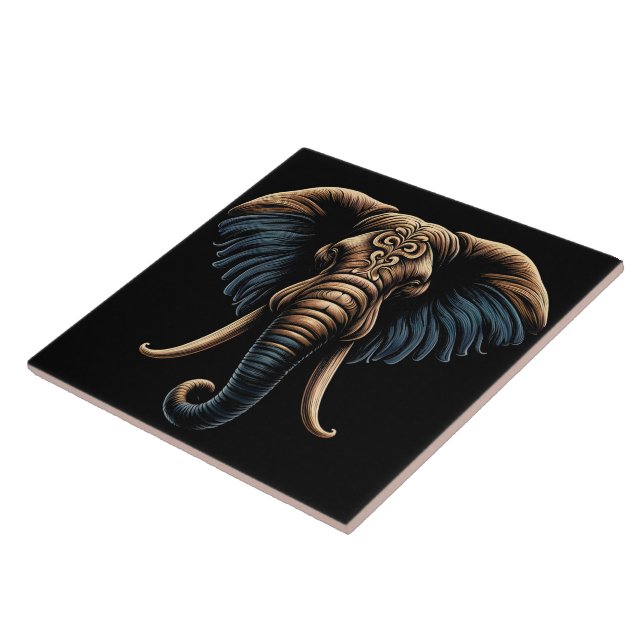 Arte elefante de madrugada floral (Lateral)