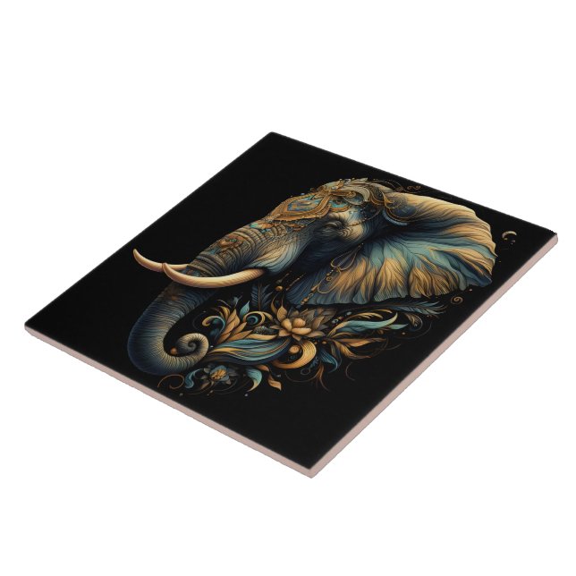 Arte elefante de madrugada floral (Lateral)