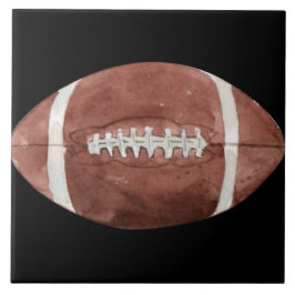 Arte em Aquarela de Futebol Americano Vintage
