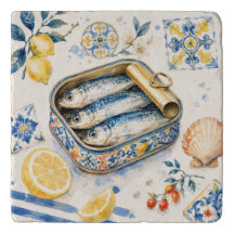 Arte em Aquarela de Sardinha Siciliana