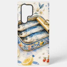 Arte em Aquarela de Sardinha Siciliana