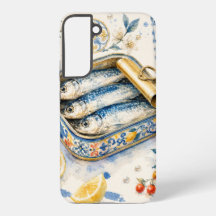 Arte em Aquarela de Sardinha Siciliana